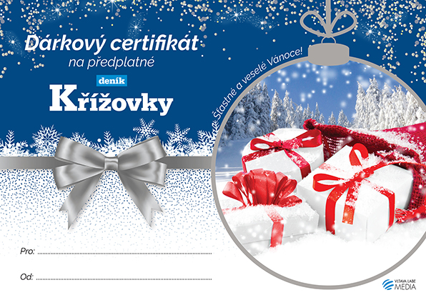 Deník Křížovky certifikát vánoční