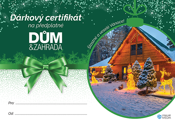 Dům a zahrada certifikát vánoční