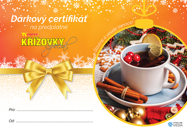 TV expres křížovky certifikát vánoční