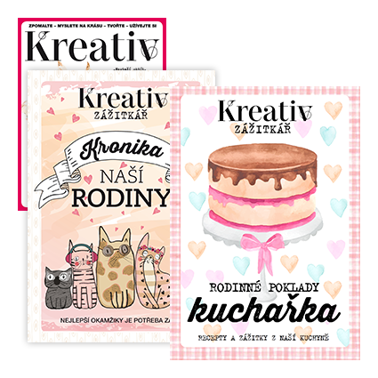 Kreativ – 1 rok + zážitkáře Rodinná kronika a Kuchařka - MOJEPŘEDPLATNÉ.CZ - VLTAVA LABE MEDIA - PŘEDPLATNÉ