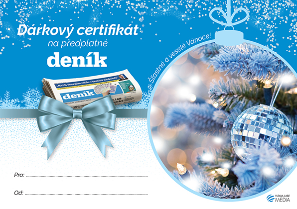 Deník certifikát vánoční